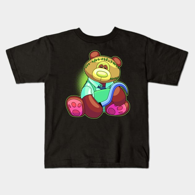 Horror Teddy Bear 6 Kids T-Shirt by ArtisticDyslexia